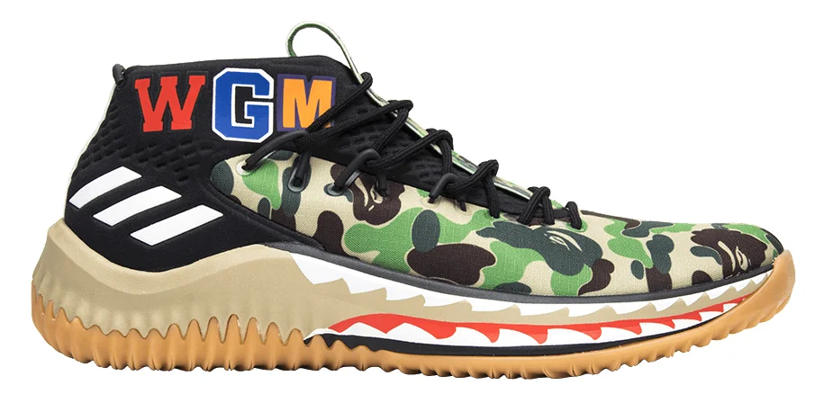 Adidas Dame 4 (Green Camo) basketball shoe