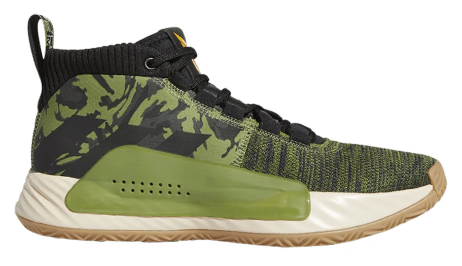 Adidas Dame 5 (Tech Olive) basketball shoe