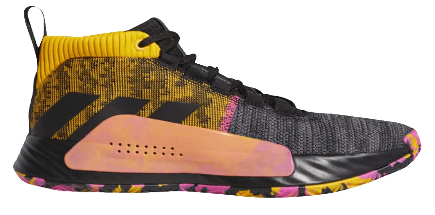 Adidas Dame 5 (Core Black Shock Pink) basketball shoe
