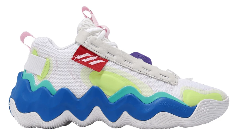 Adidas Exhibit B (White Blue Rush) basketball shoe