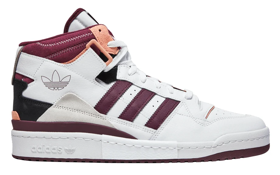 Adidas Exhibit Mid (White Victory Crimson) basketball shoe