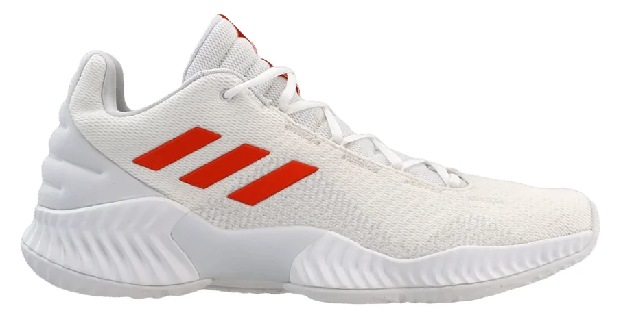 Adidas Pro Bounce 2018 Low (White Team Orange) basketball shoe