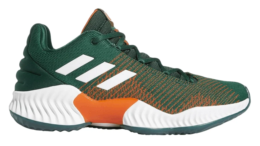 Adidas Pro Bounce 2018 Low (Miami Hurricanes) basketball shoe