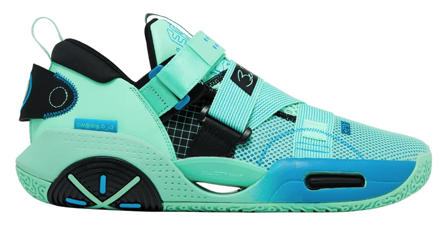 Li-Ning All City 9 (Neon Azure Green) basketball shoe