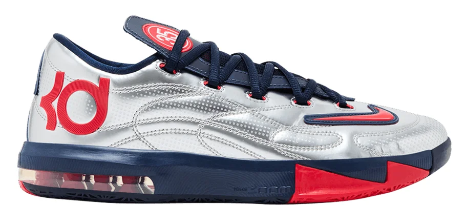 Nike KD 6 (Metallic Silver College Navy) basketball shoe