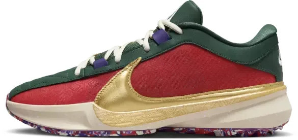Nike Zoom Freak 5 (White/Red) basketball shoe