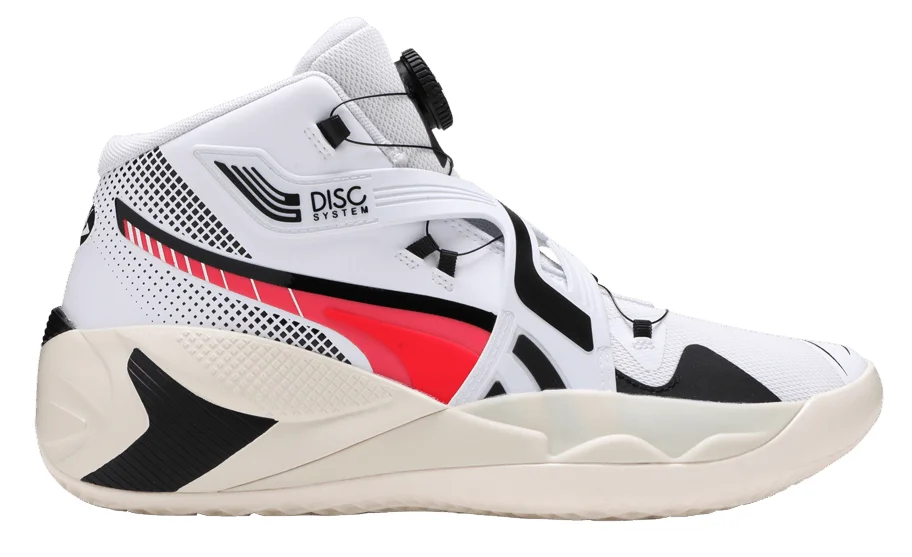 Puma Disc Rebirth (White Fiery Coral) basketball shoe