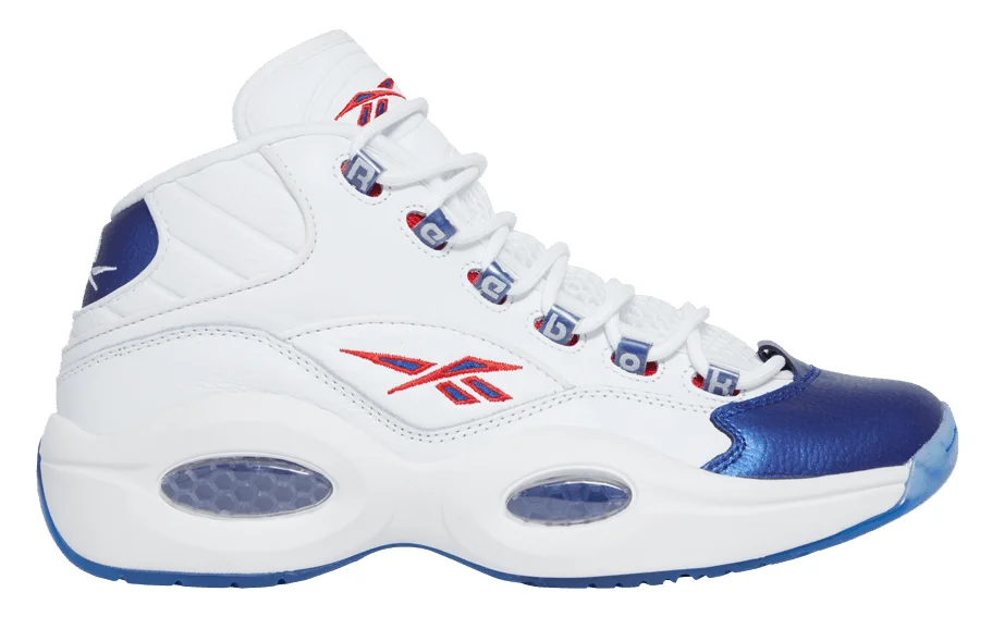 Reebok Question Mid (Blue Toe) basketball shoe