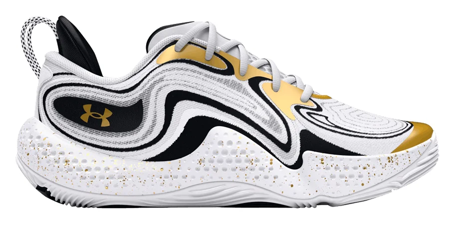 Under Armour Spawn 6 (White Metallic Gold) basketball shoe